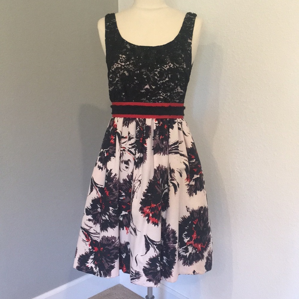 Anthropology Lace and Floral Dress